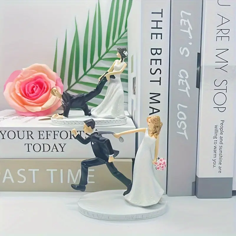 Romantic Bride & Groom Wedding Cake Topper