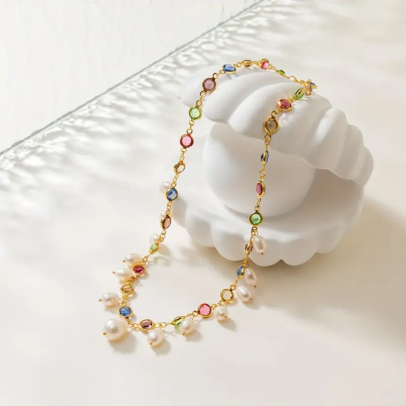 Natural Freshwater Cultured Pearl Necklace