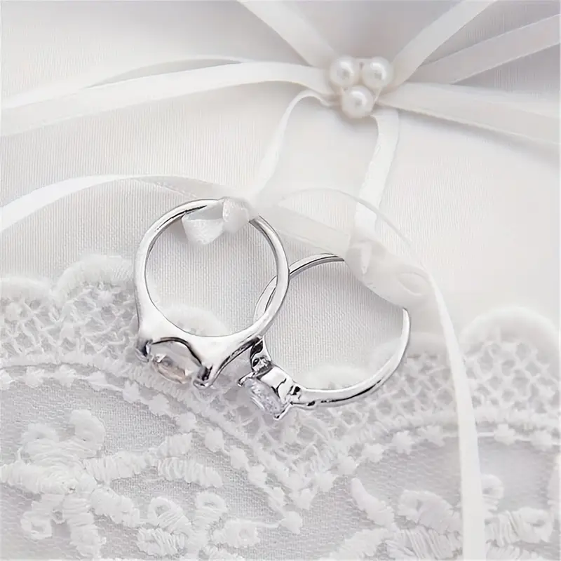 Bow Lace Wedding Ring Pillow