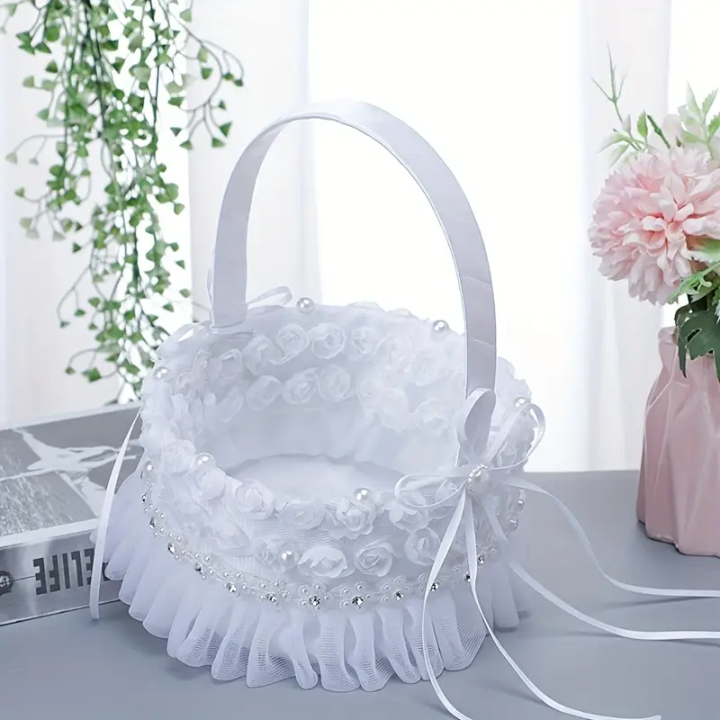 Elegant Flower Girl Basket