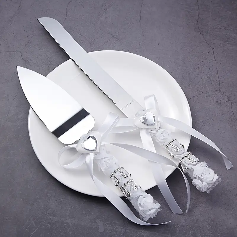 Love Pearl Cake Wedding Knife
