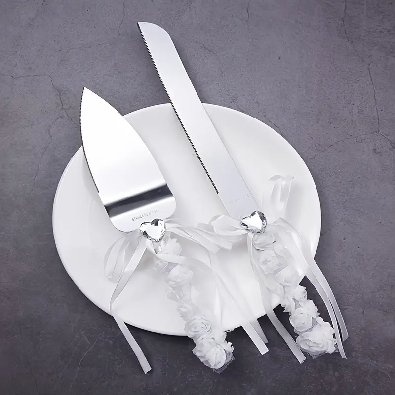 Love Pearl Cake Wedding Knife