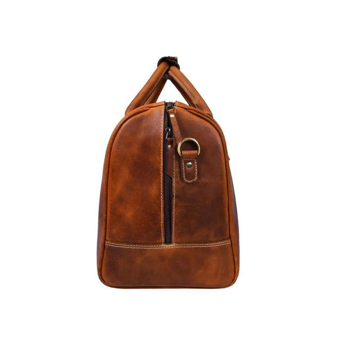 Wayfarer Bag - Cognac Classic Full-Grain Leather Duffle Bag