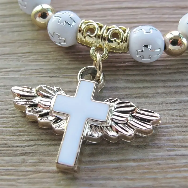 30 Prayer Bracelets Sets with Angel & Cross Charms