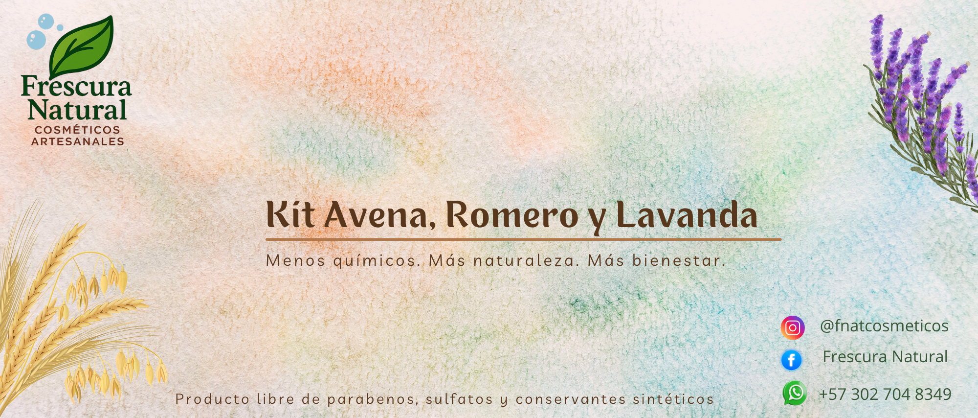 Kit Avena - Romero - Lavanda (100 g x 3)