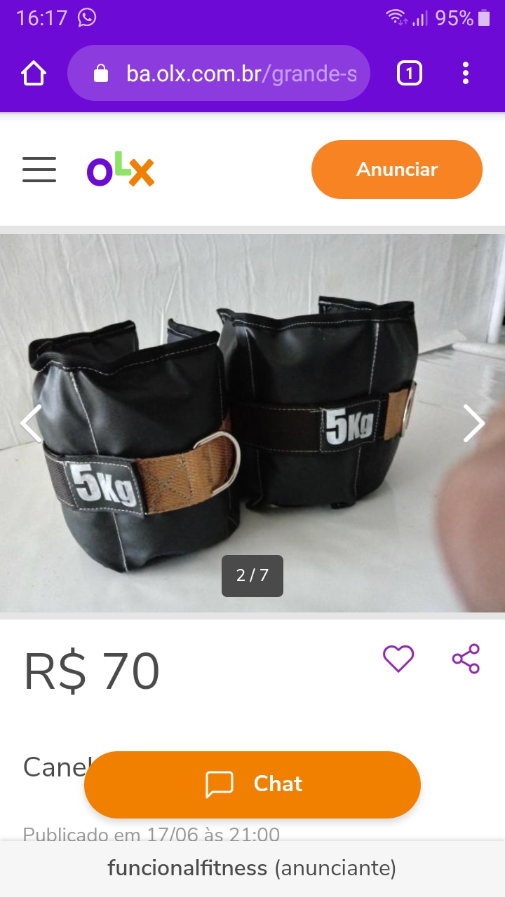 Caneleira de peso 5kg