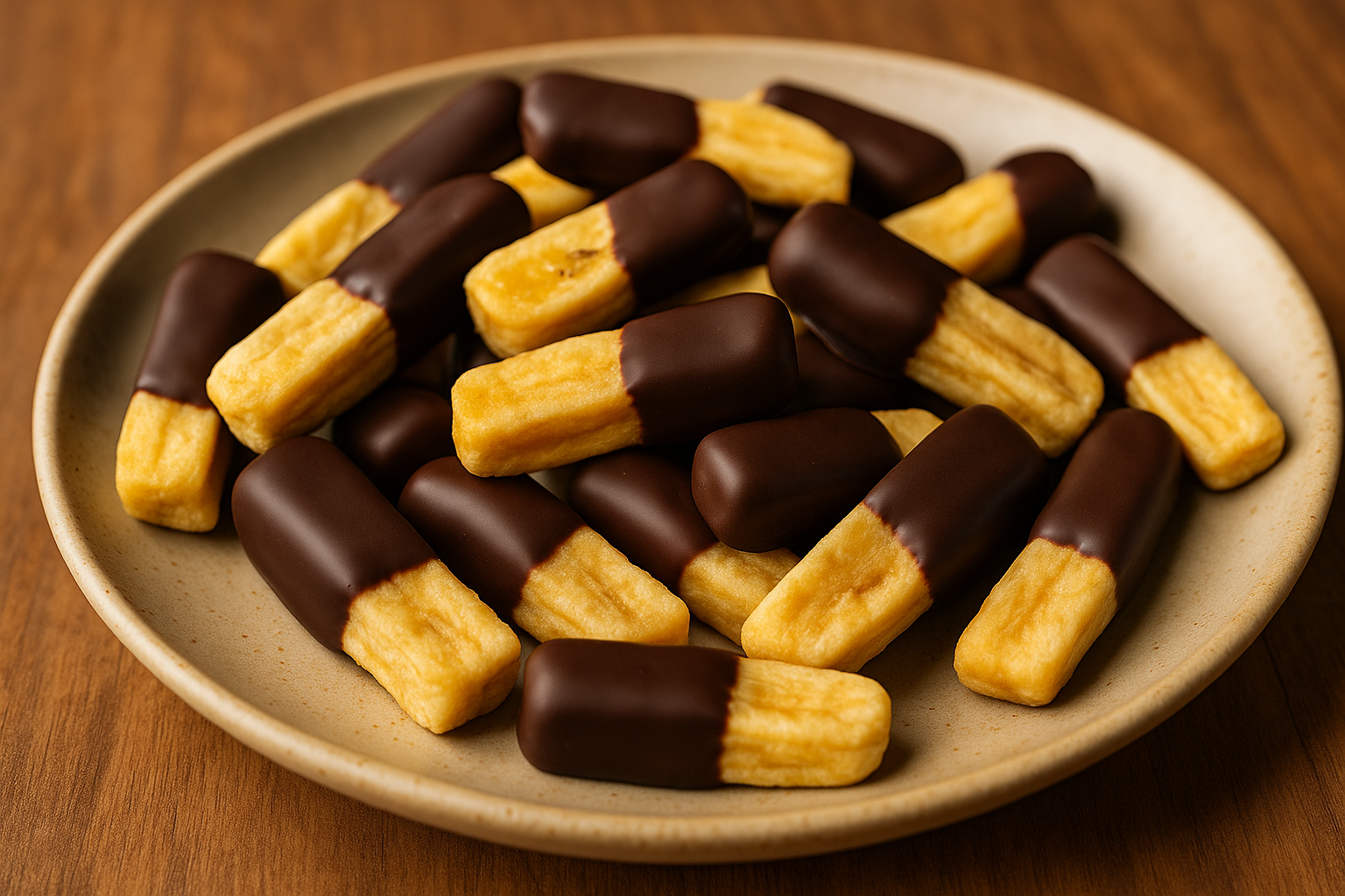 Chocolate-Dipped Banana Tips