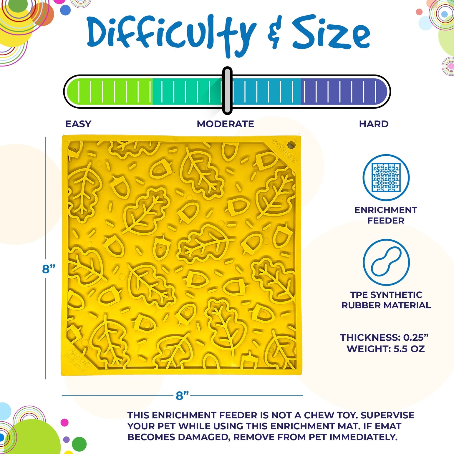 Tapis de léchage Sodapup motif feuilles