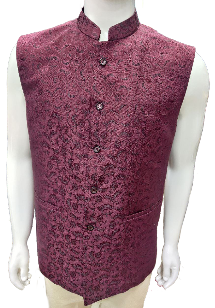 Elegant Maroon Nehru Jacket