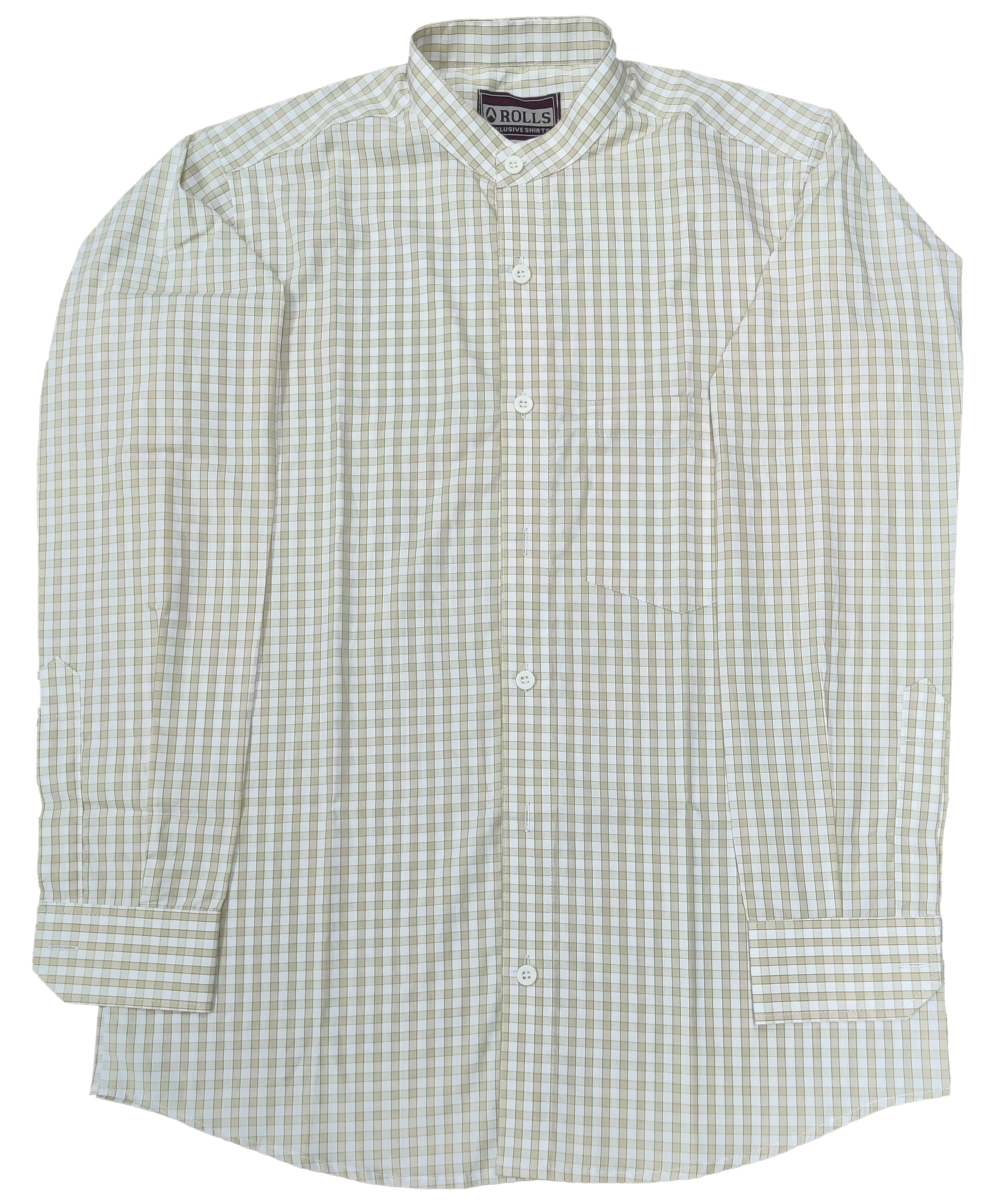 Men’s beige checked shirt