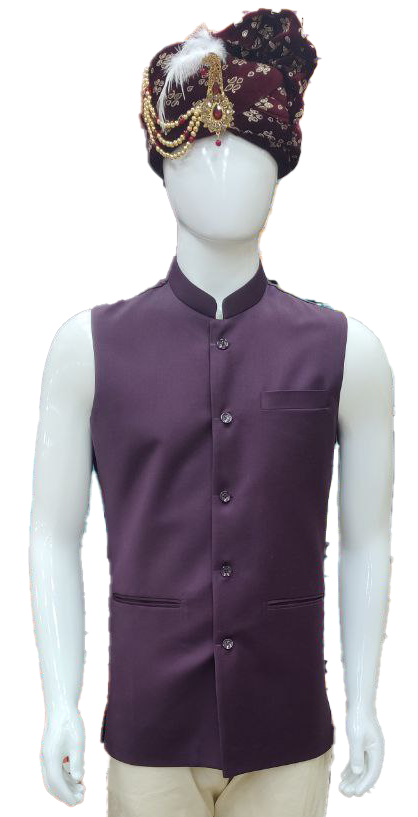 Men’s Ethnic Waistcoat with Turban
