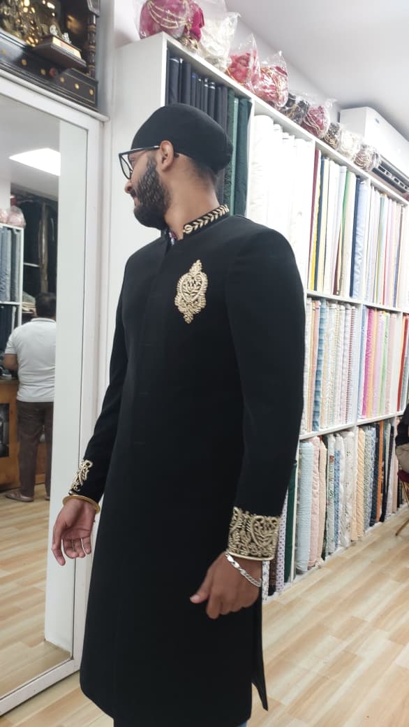 Men's Black Sherwani