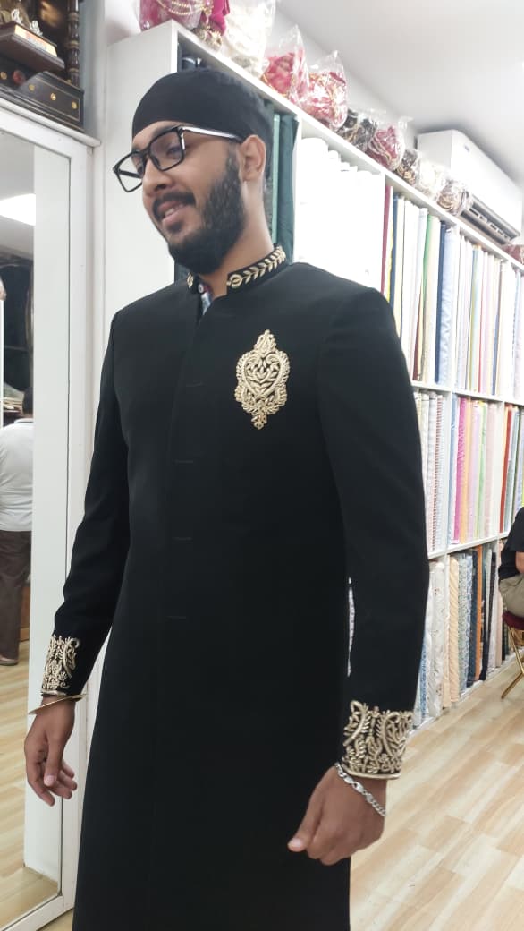 Men's Black Sherwani