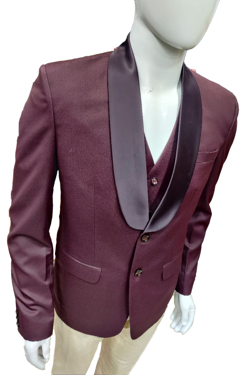Men's Burgundy Suit Jacket