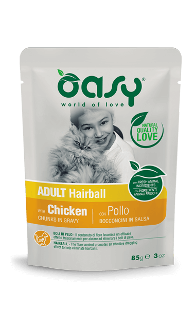 Oasy Adult Hairball with Chicken Chunks in Gravy