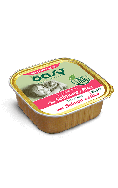 Oasy Adult Sterilized Cat Food with Salmon and Rice