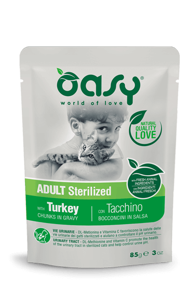Oasy Adult Sterilized Cat Food with Turkey