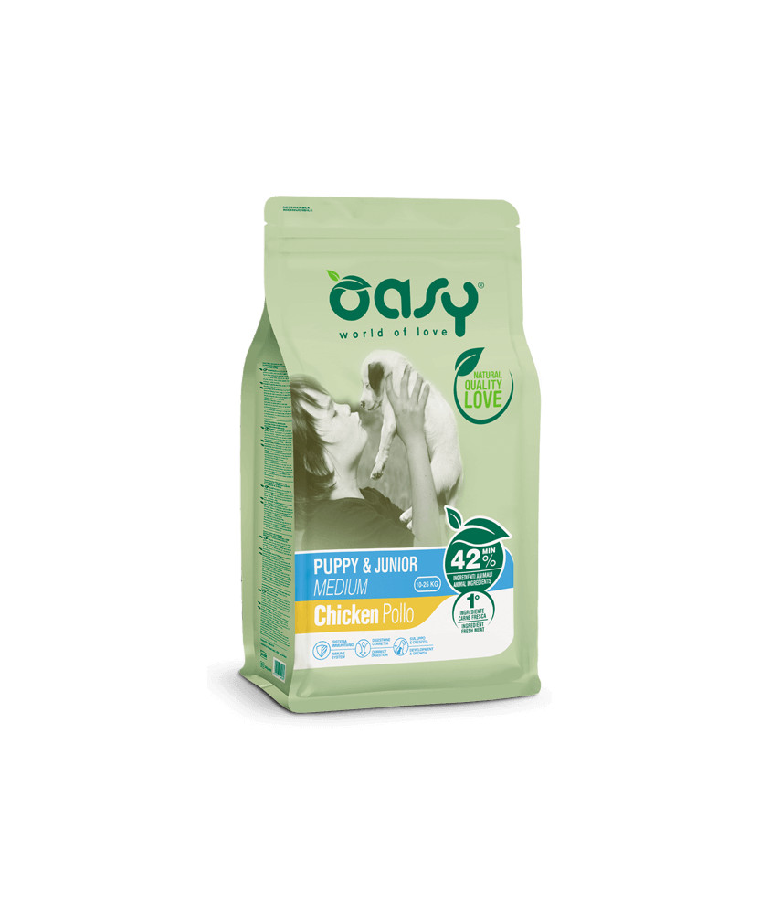 Oasy Puppy & Junior Medium Chicken