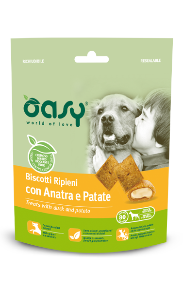 Oasy Biscotti Ripieni con Anatra e Patate