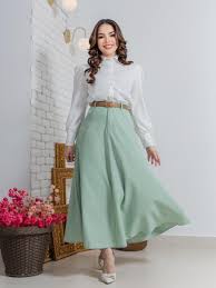 Saia Longa Verde Agua