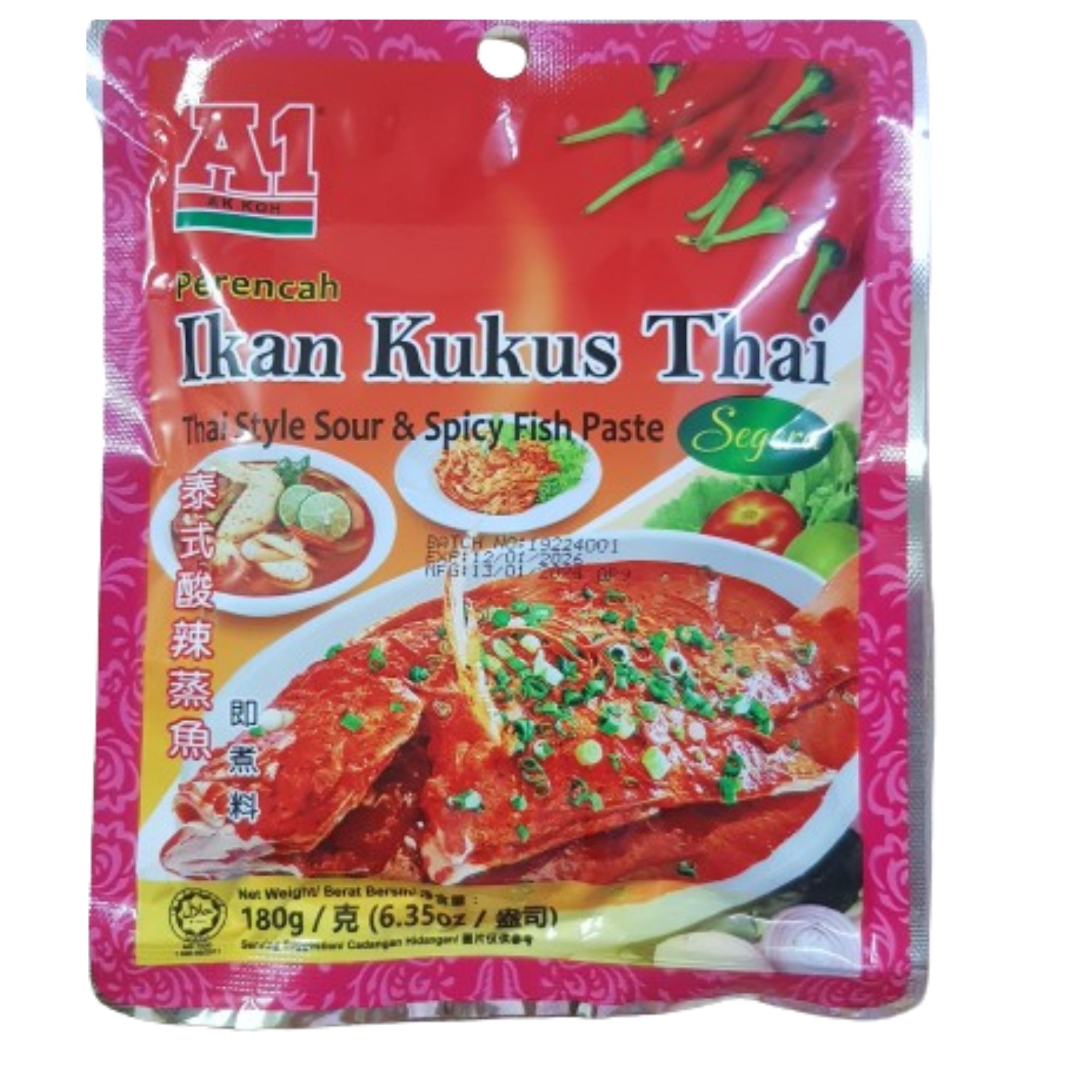 A1 Thai Sour Spicy Fish Paste Ikan Kukus Thai