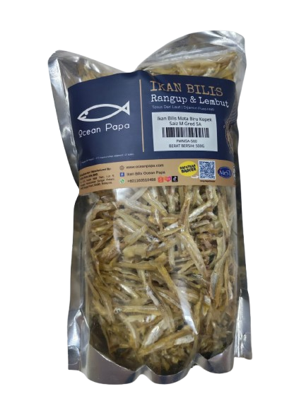 Ocean Papa Premium Grade 5A Medium Gutted Blue-Eyed Dried Anchovy