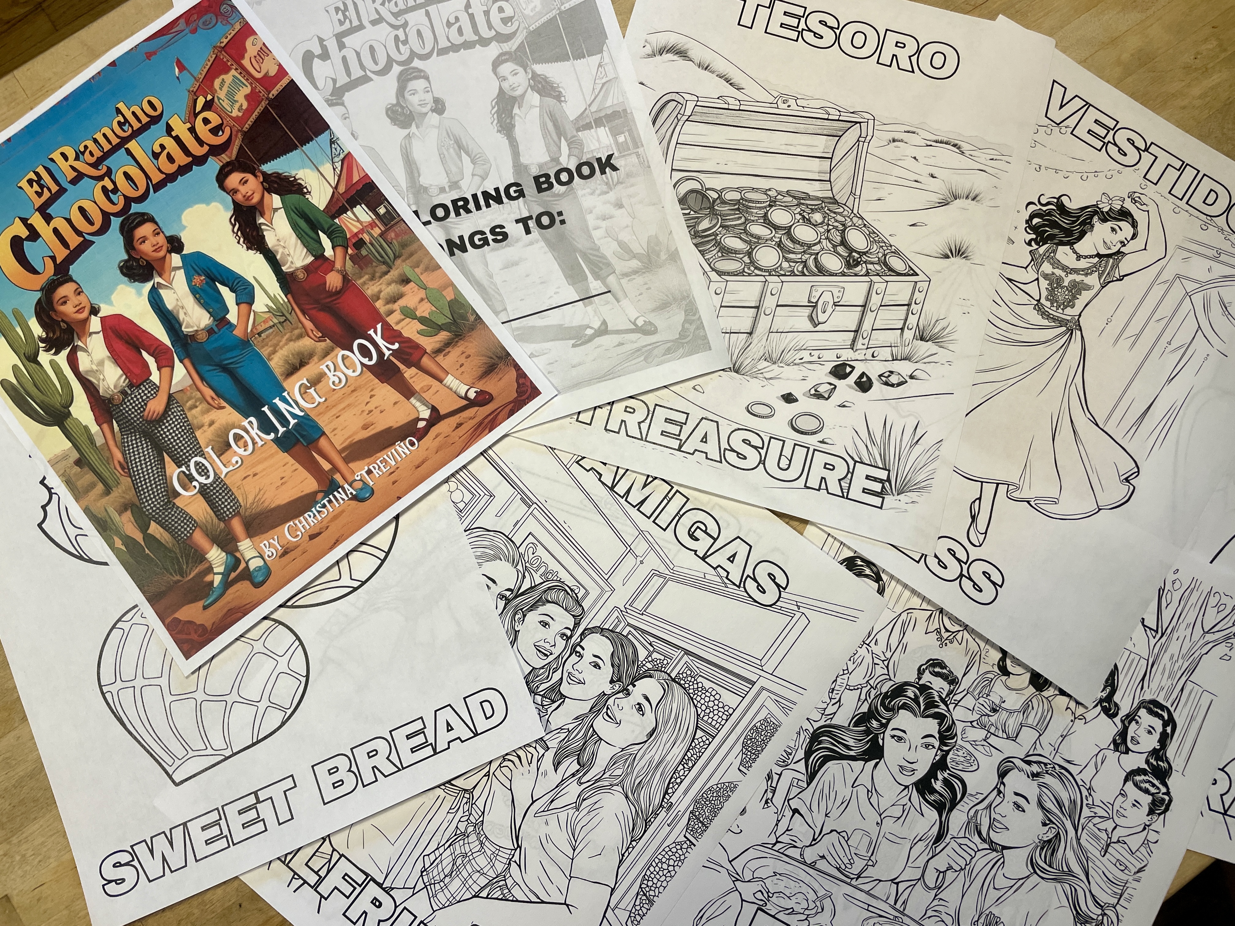 El Rancho Chocolaté Spanish - English Coloring Book