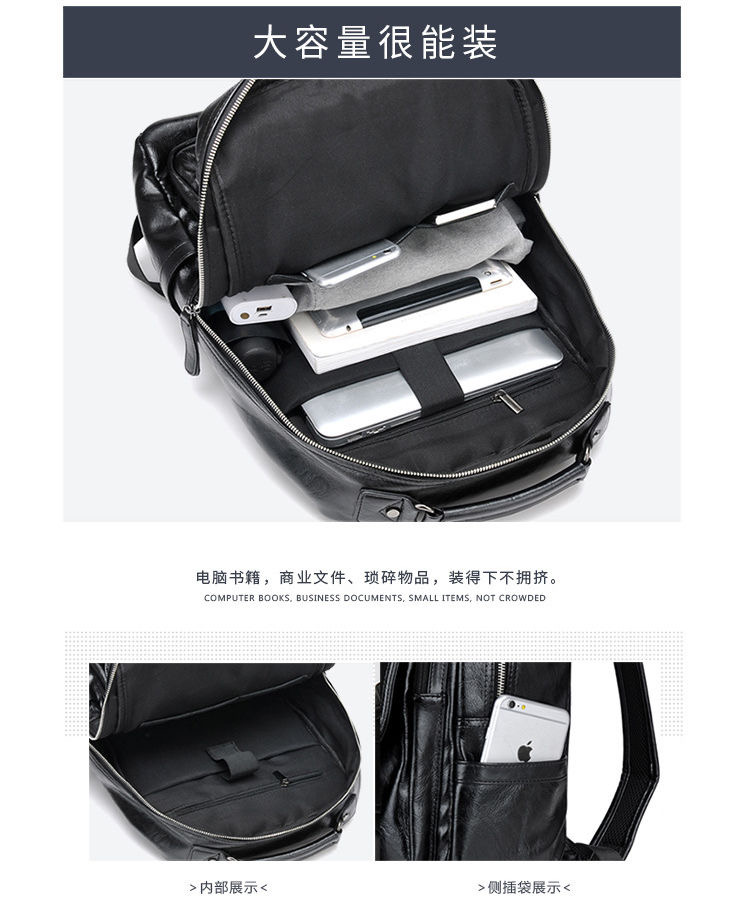 Black Leather Backpack