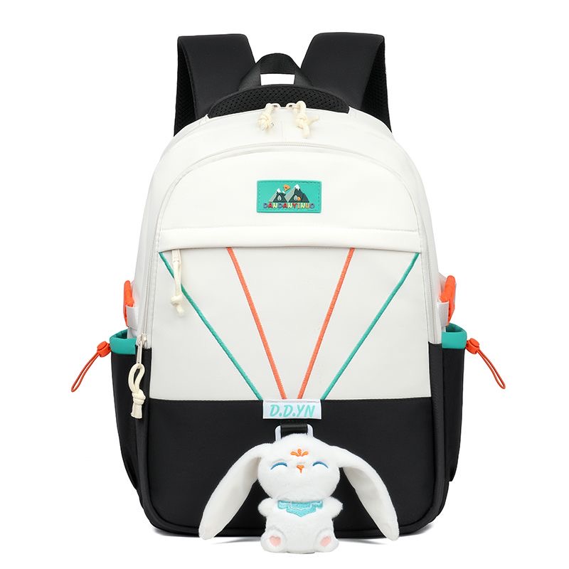 contrast and White Backpack