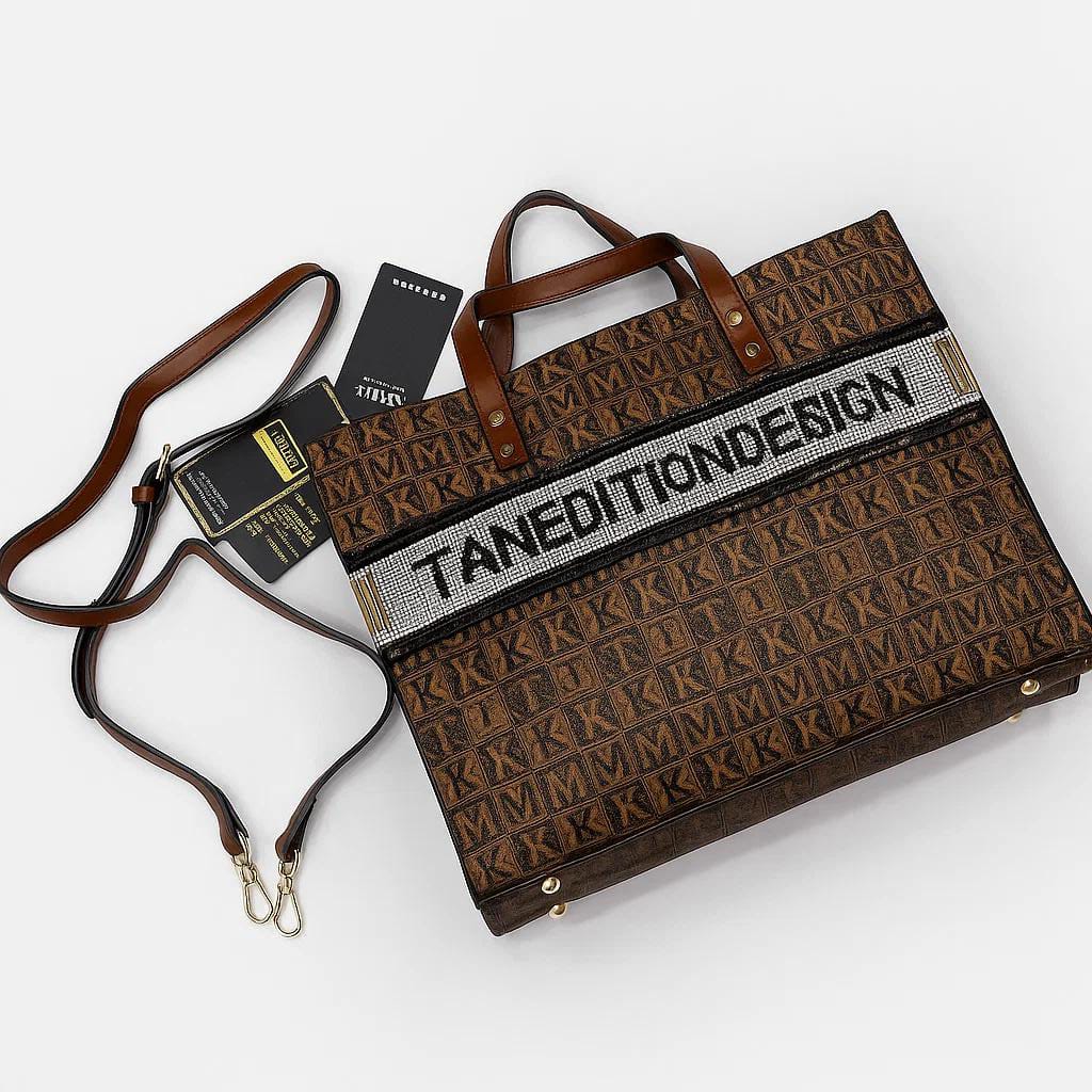 Designer Monogram Tote Bag