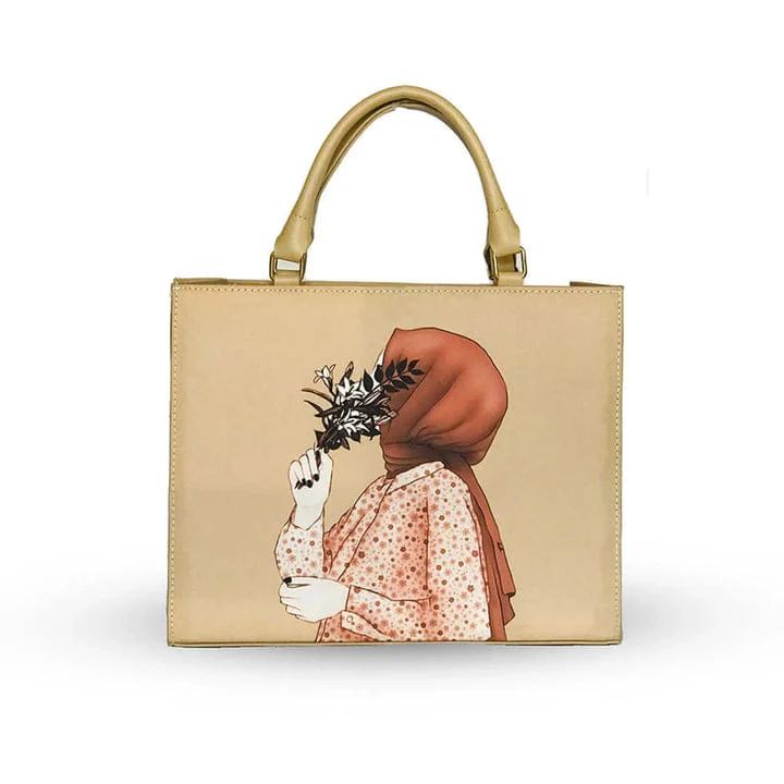 Hijabi Girl Printed Handbag