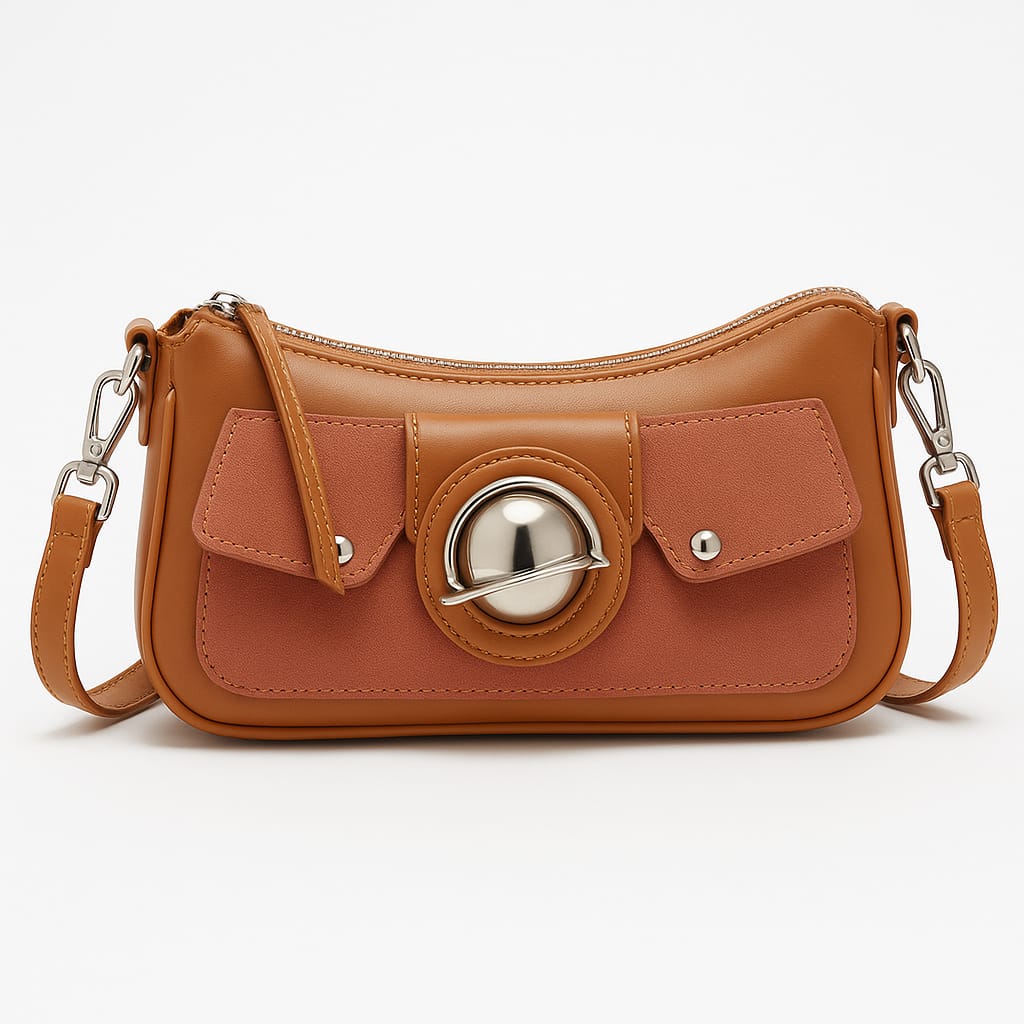 Beat with Leather Shoulder Bag