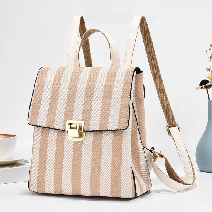 Striped Backpack