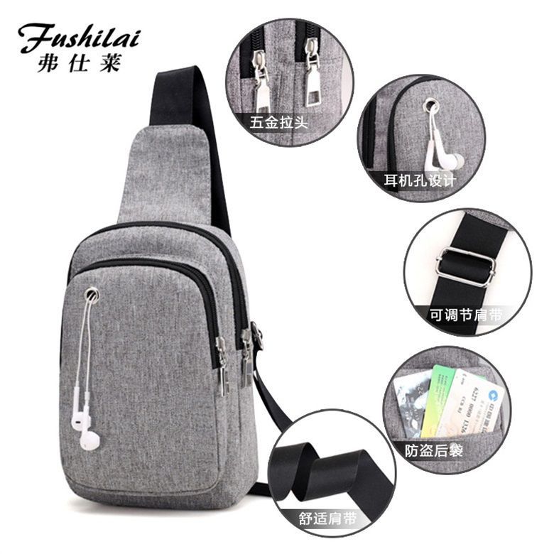 Blue/Grey Crossbody Sling Bag