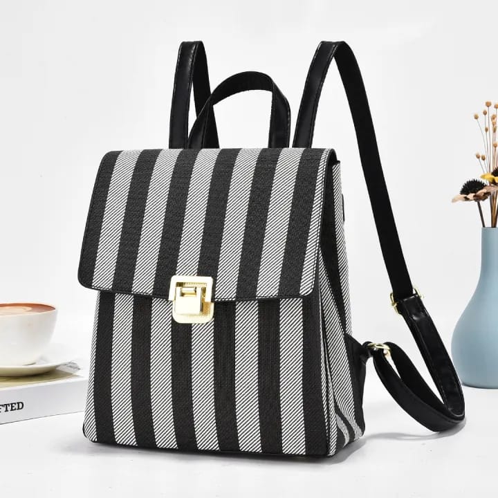 Striped Backpack