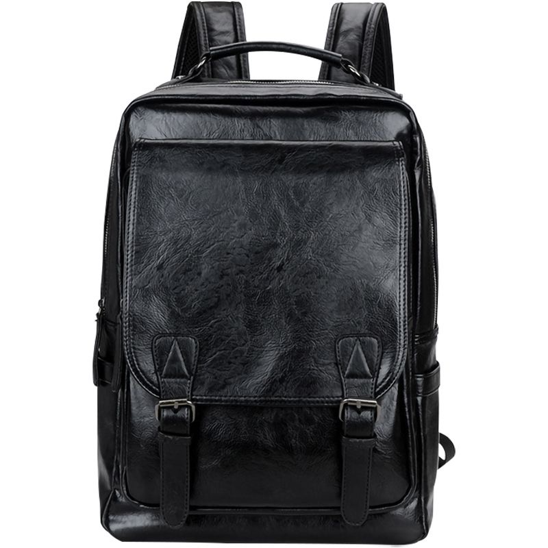 Black Leather Backpack