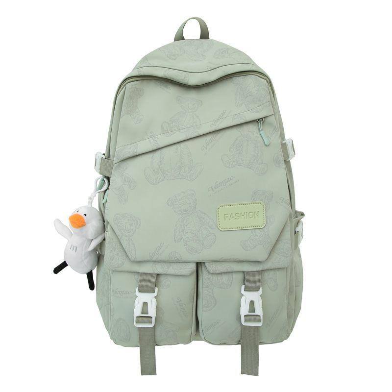 Fashion Backpack with Teddy Bear Print