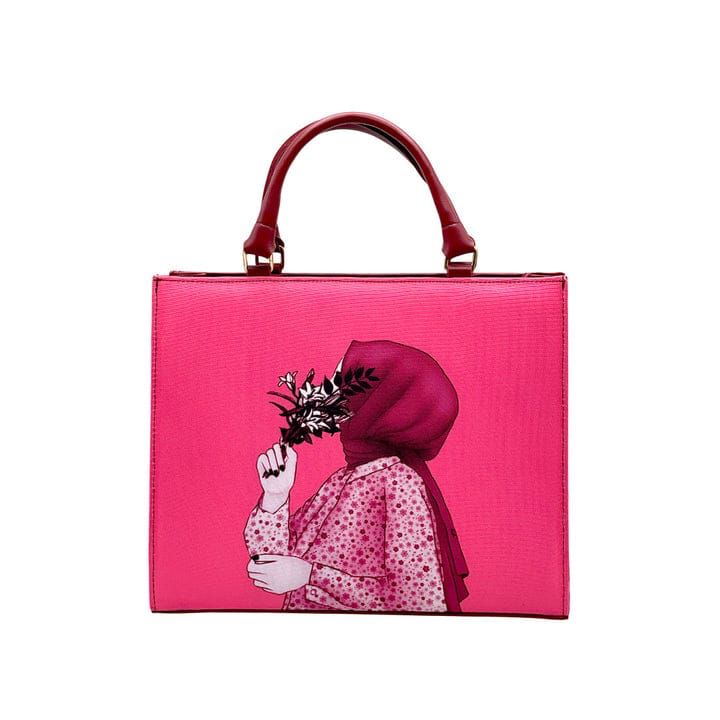 Hijabi Girl Printed Handbag