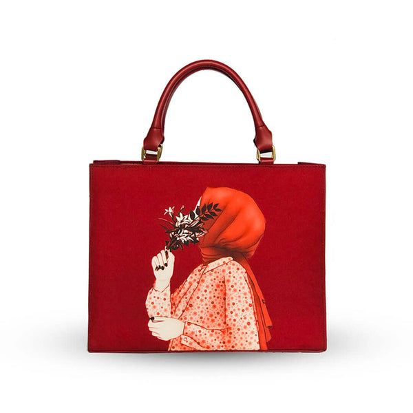 Hijabi Girl Printed Handbag