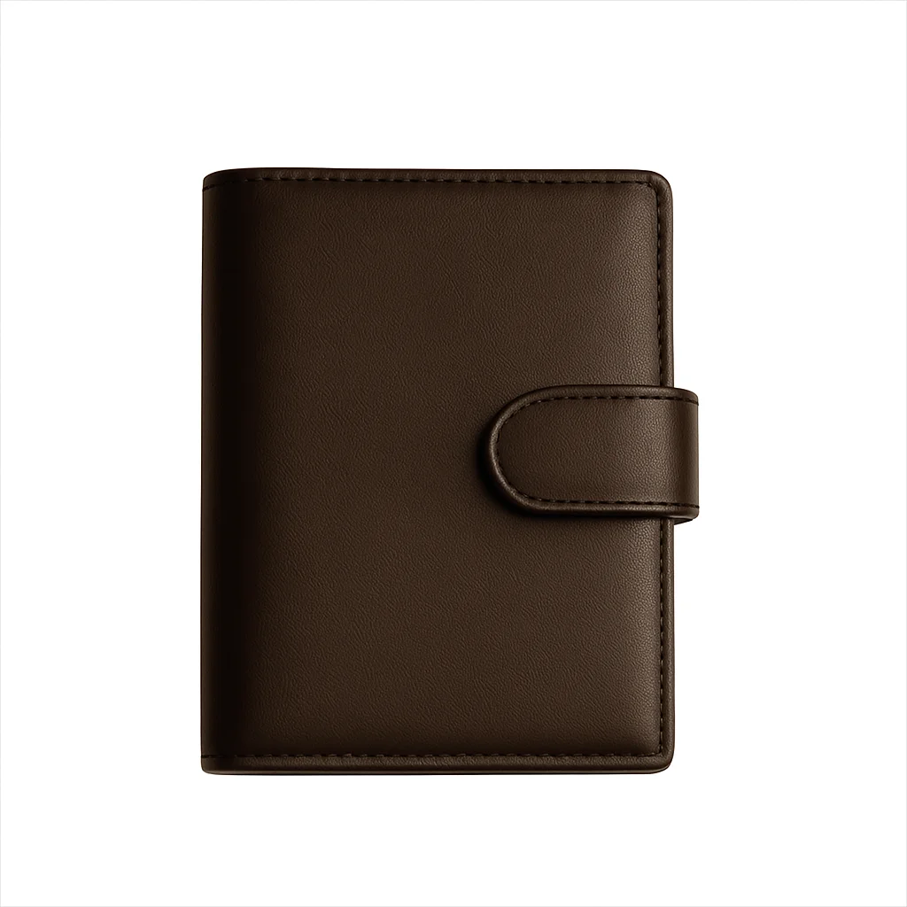Premium Leather Wallet Trifold  megnetic snap