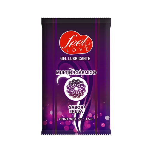 Gel lubricante Feel Love multiorgásmico sabor fresa