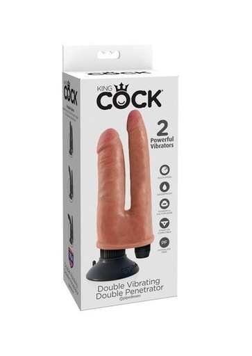 Doble Vibrador Penetrador King Cock