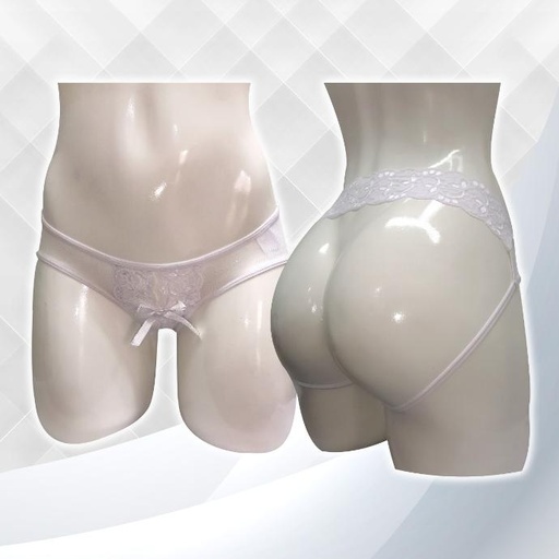 Panty de encaje blanco