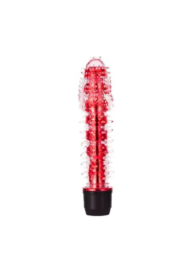 Vibrador texturizado rojo