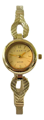 Reloj de pulsera dorado O Mario