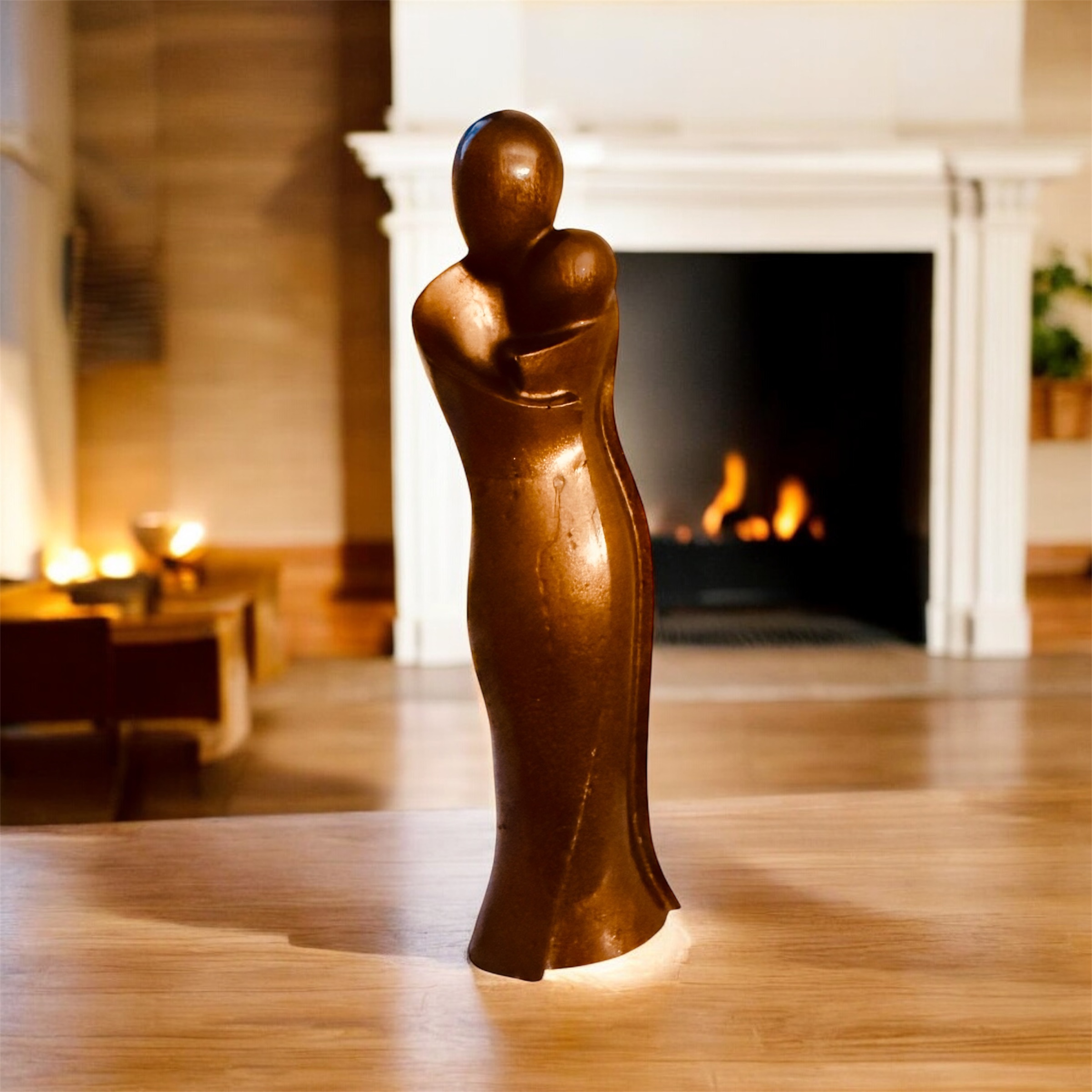 Bronze Embrace Sculpture