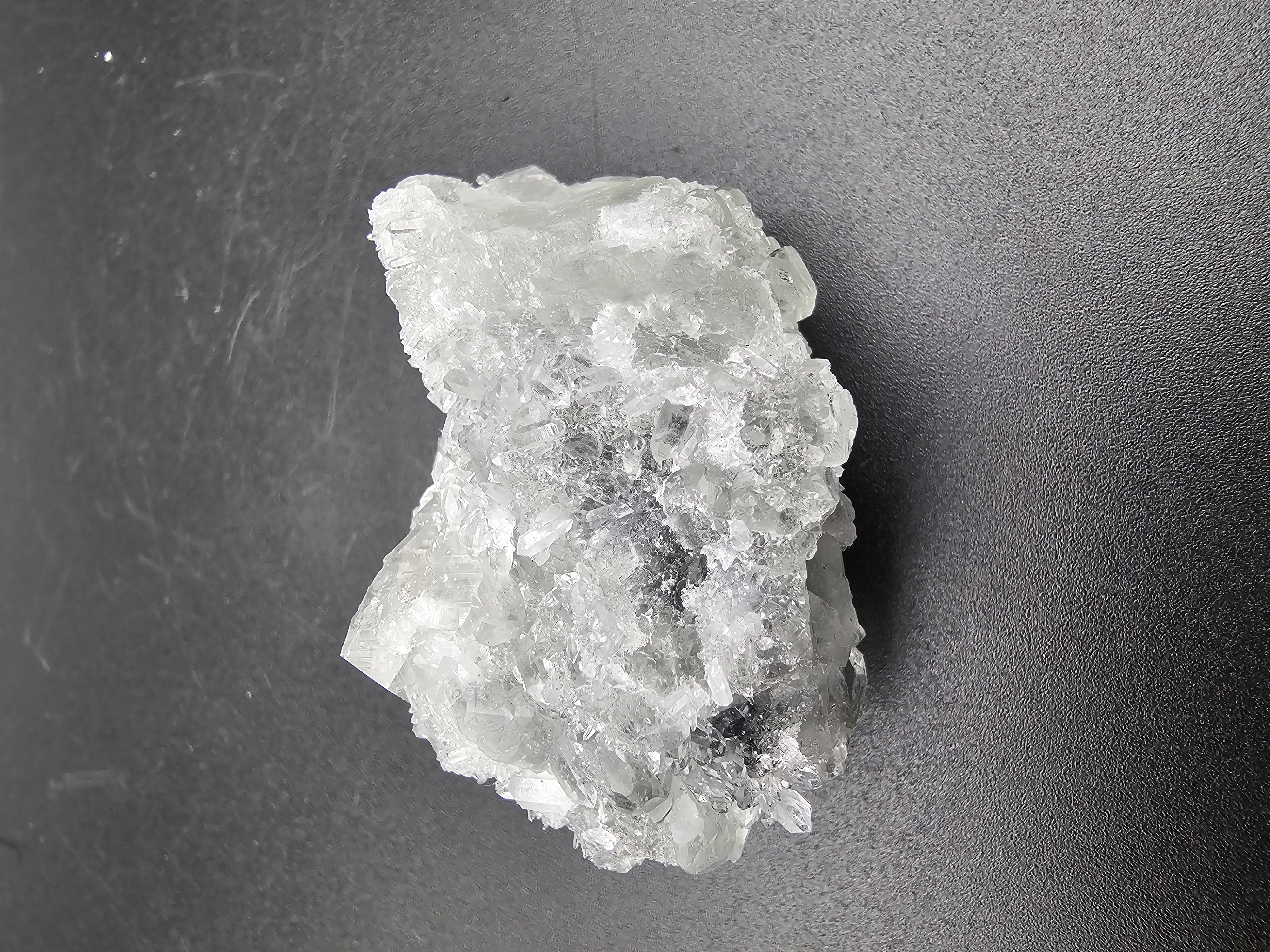 Rare and Stunning Clear Fluorite, Quartz and Hematite