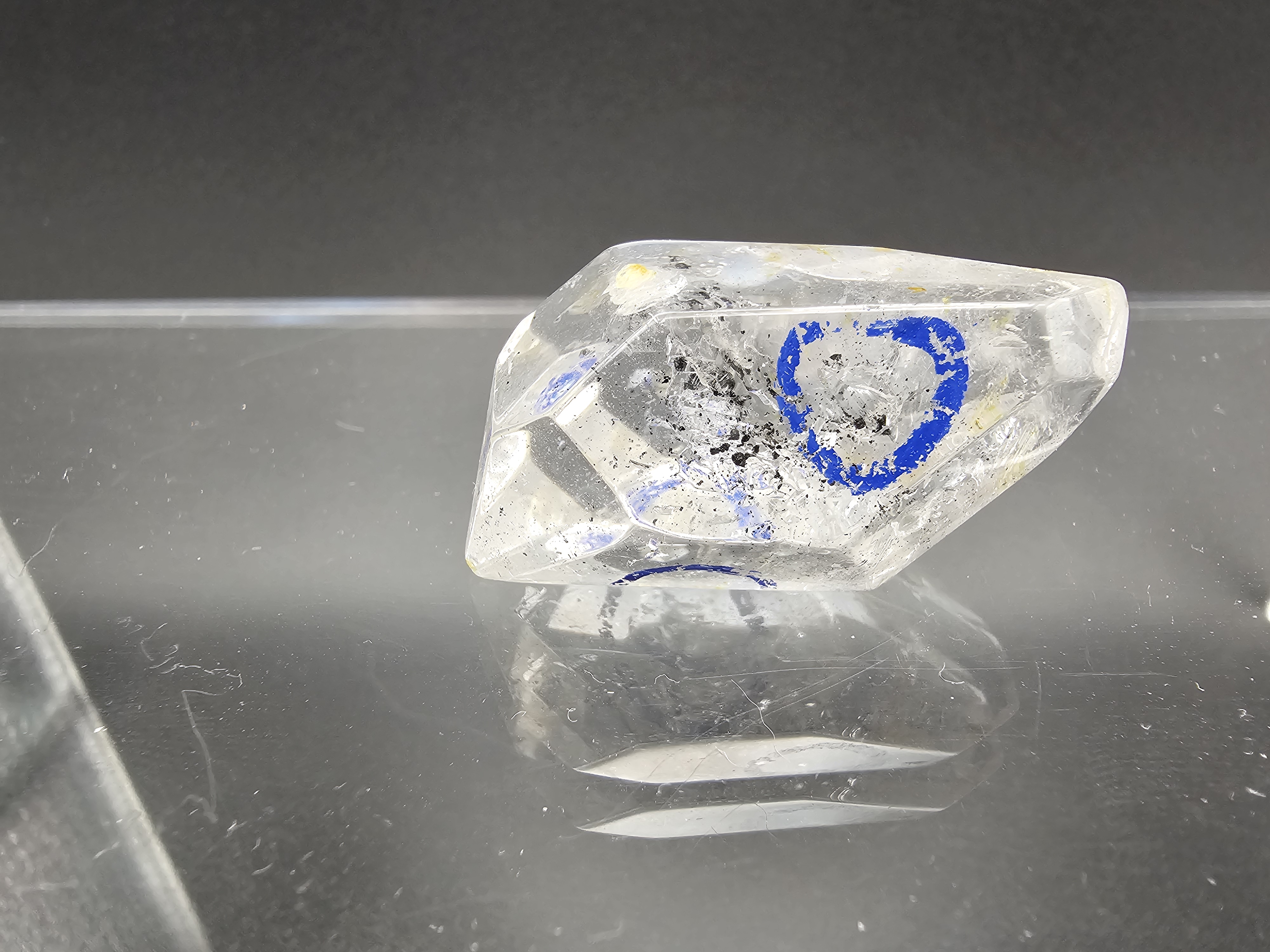 High Quality Polished Enhydro DOUBLE With Black Inclusion That Moves!