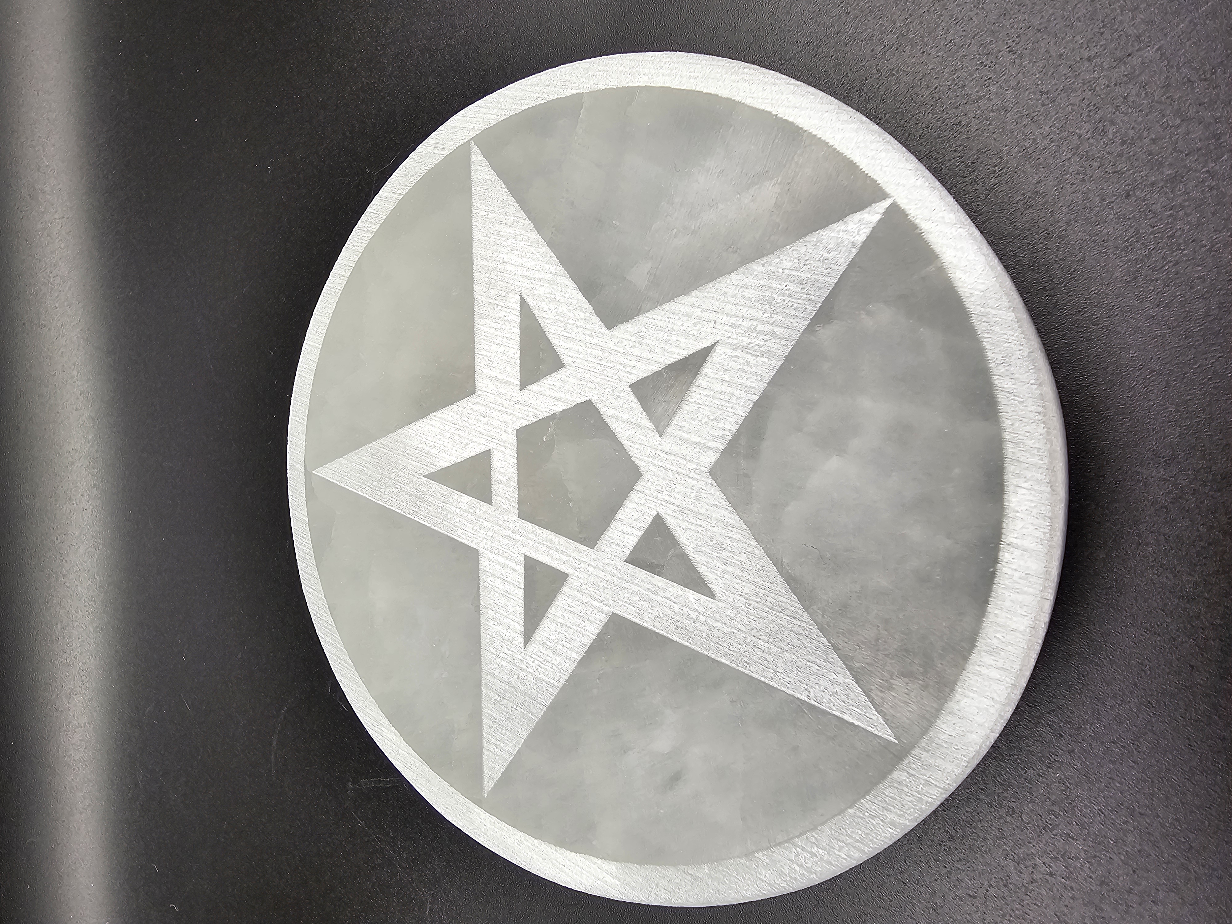 Star Selenite Crystal Charging and Cleansing Plate