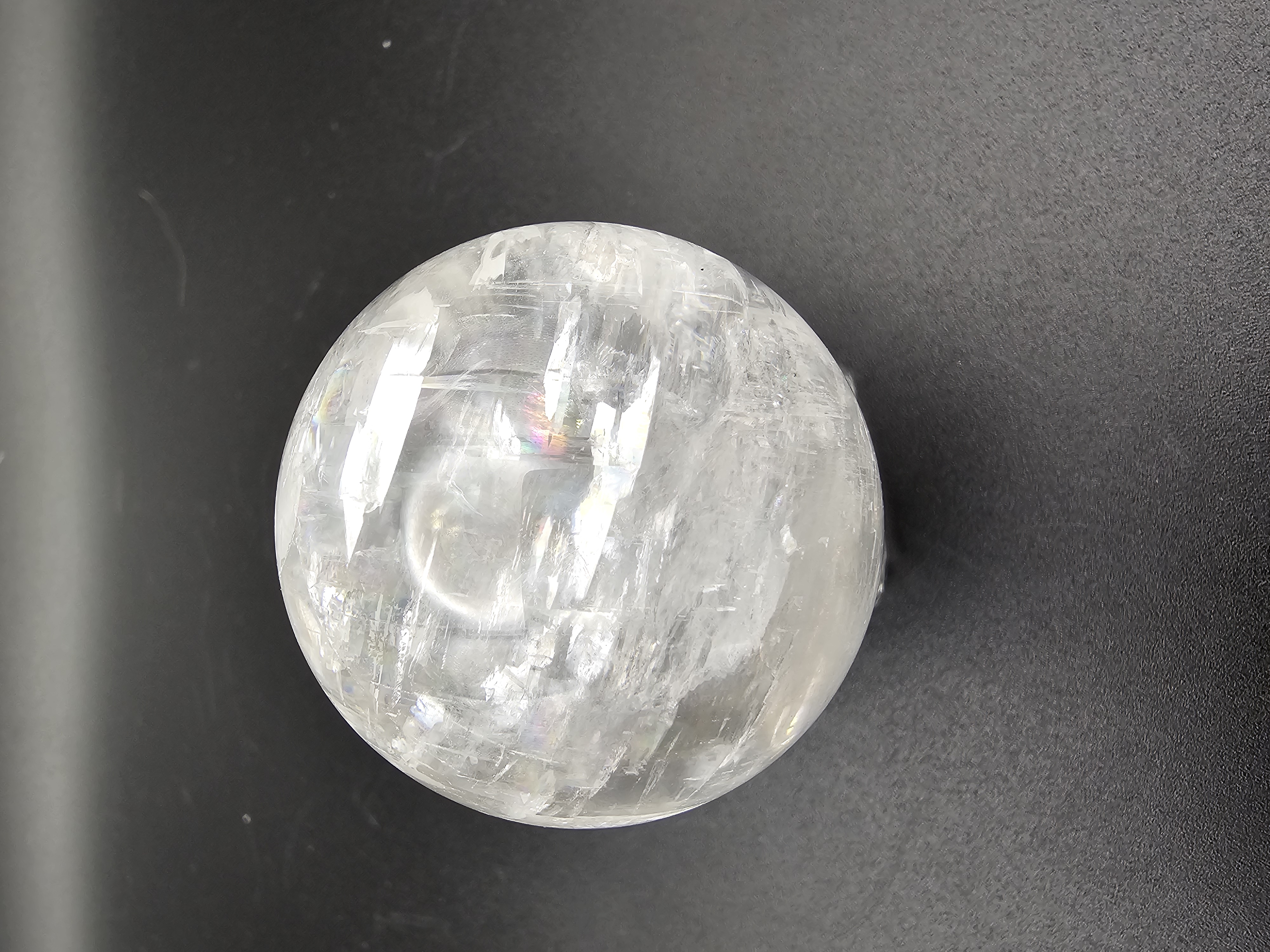High Quality Optical Calcite Sphere with Detailed Video on Social Media